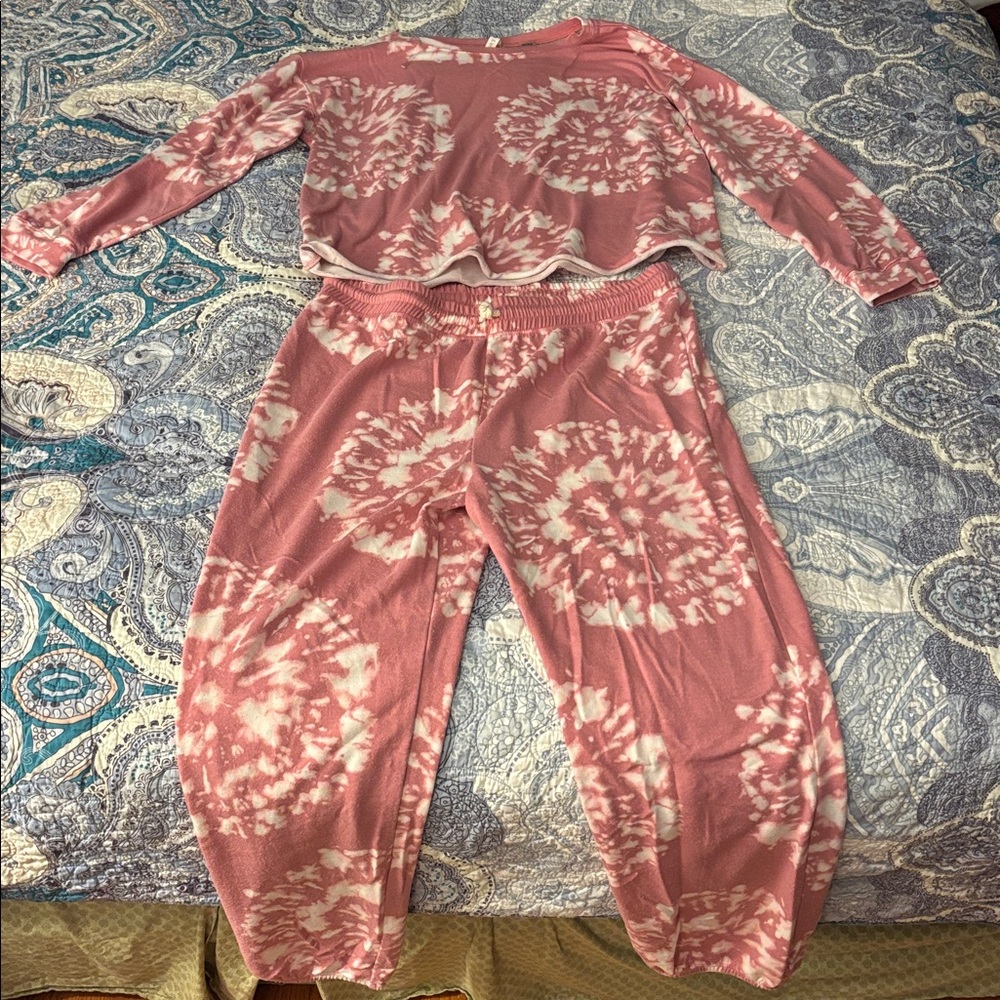 Pink Tie-Dye Lounge Set